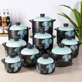 Open Fire Ceramic Pot Floor Spread Source High Temperature Resistant Health Pot Porridge Soup 24cm Gas Cooker Casserole