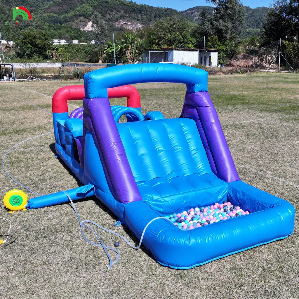Outdoor Commercial Inflatable Bouncer Combo Bounce House Kids Party Bouncy Castle With SlideBall PitClimbingObstacleBlower