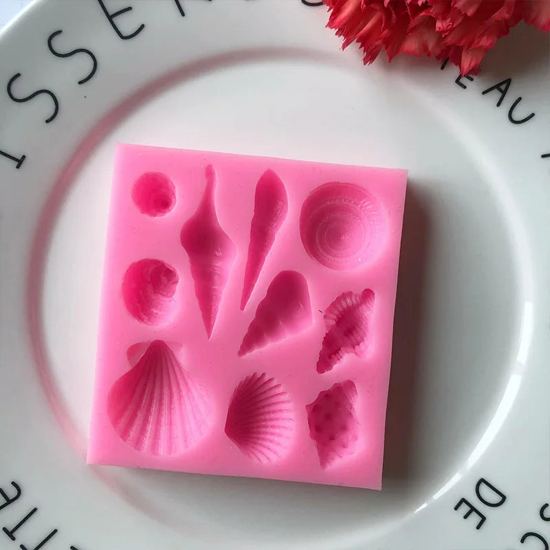 Saffron Shell Cake Silicon Fondant Mould Decoration Tool Silicone Sugar Paste Fondant for Cakes Factory Wholesale