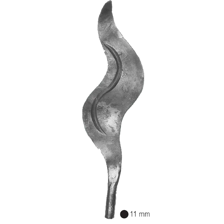 230x70mm Wrought Iron Components Forged Elements Stamped Steel Leaves for Stair Railing Parts for Staircase Railing