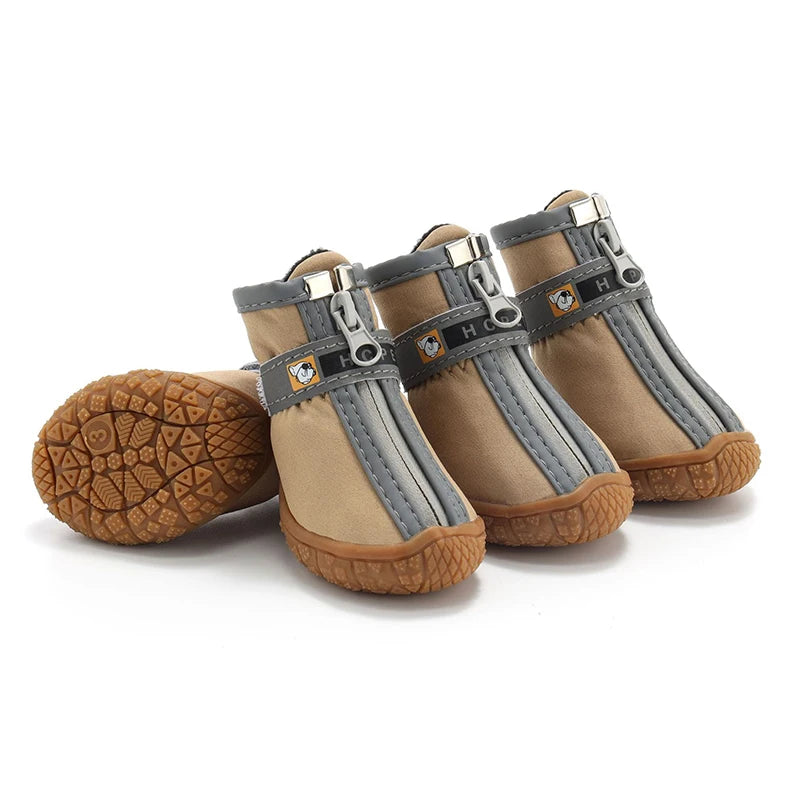 Factory Direct Sales Modern Classic Print Eco-Friendly Waterproof Dog Shoes Non-slip Wear-resistant Dog Walking Boots All