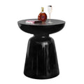 Modern Scandinavian Cottage Living Room Coffee Table Black Drum End Table with Colorful Side Table Design