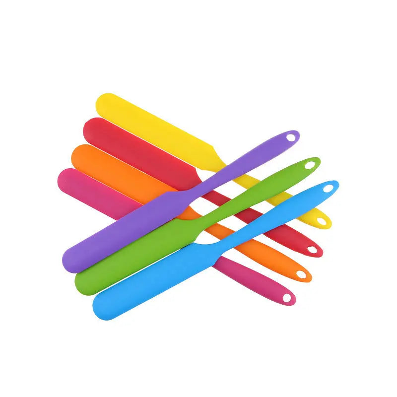 Heat Resistant Non-Stick Rubber Scraper Butter Spatula Long-Handled Scraper Spatula