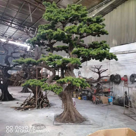 4m Tall Durable Artificial Pine Tree Fiberglass Trunk Fabric/Plastic Leaves 5-8 Year Lifetime for Hotels Home Garden Art