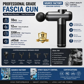 2026 Professional Gym Fitness Body Massager 8 Massage Heads 30/99 Speed Levels Powerful Muscle Vibration for Deep Tissue 4-6H