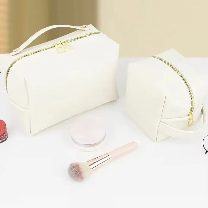 In Stock Water-resistant Makeup Pouch Personalized Travel Skincare Makeup Toiletry Bag with Handle
