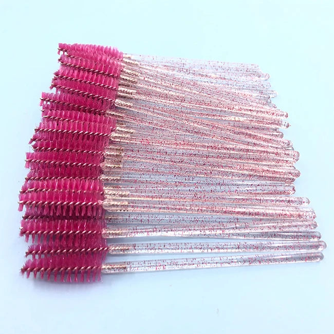 50pcs/pack Disposable Eyelash Extension Brush Mascara Wands Applicator Wand Brushes
