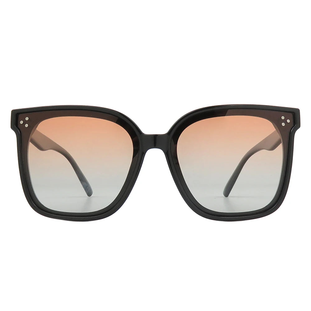 Wholesale New Arrival Women's Square Thin Frame Vintage Polarized Sunglasses OEM Customizable Own Brand Transparent White Tac