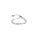 Dylam New Arrival Fashion Fine Jewelry Women 925 Sterling Silver Rhodium Plated Adjustable Resizable Bead Rings for Daily Wear