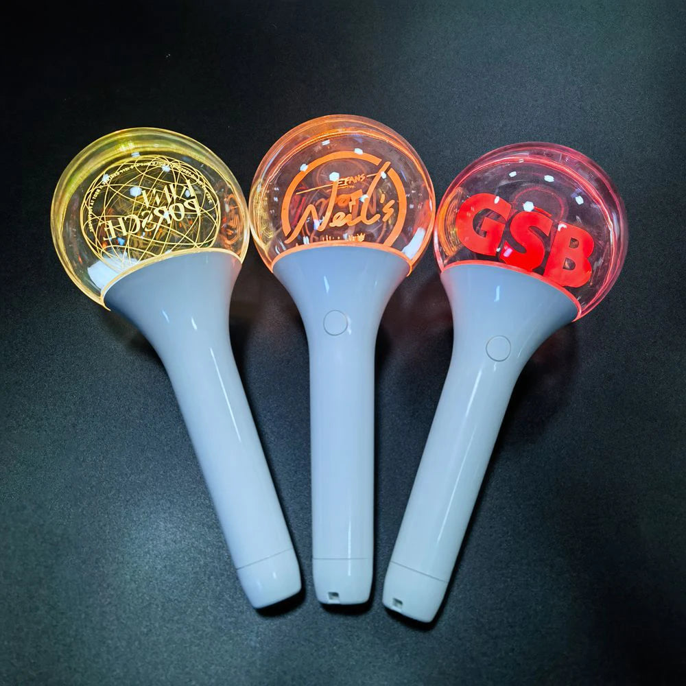 Customized Logo Acrylic Colorful Glow Light Sticks Fan's Cheering Concert Flashing LED Light Stick