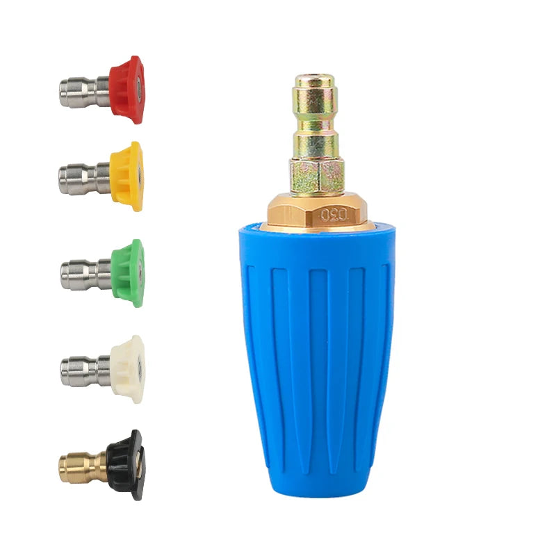 5 Spray Nozzle Tips Nozzle 4000 PSI Rotating Turbo Car Wash Spray Nozzle for High Pressure Washer
