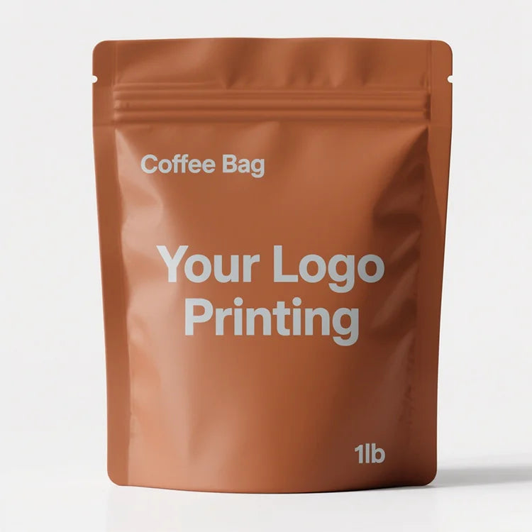 Free Sample Eco-Friendly Aluminum Foil Coffee Bean Packaging Bags in Stock Reusable Side Zipper Coffee Bag With Valve