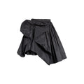 Women's Customizable Breathable Satin Midi Skirt with Asymmetric Bow Detail Empire Waistline for Summer