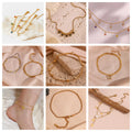 Women's Stainless Steel Gold Plated Anklet Fashion Light Luxury Explosion Spliced Foot Decoration