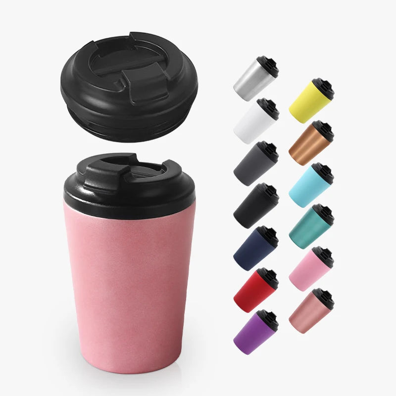 Custom Logo 304 Stainless Steel Gift Thermo Cup Creative Simple Car Business Vacuum 360ml Coffee Cup Portable Travel Coffee Mug