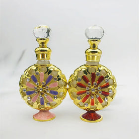 15ml Red Pink Purple Refillable Arabic Oil Perfume Bottles Botol Parfum Perfume Oil Bottles Dubai Oil Perfume Oud Glass Bottles