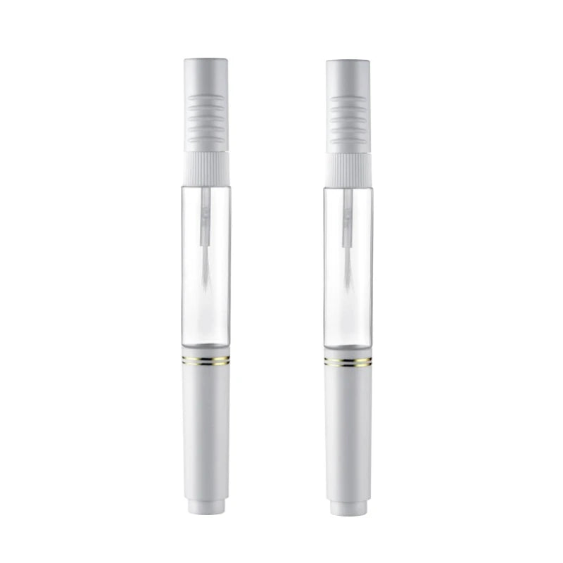 10ml Nail Art Pen with Needle & Brush Empty Plastic Nail Polish Touch Scratch Repair Painting Squeeze Bottle Pen Screen Printing