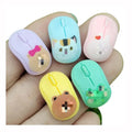 100Pcs/Lot Colorful Cartoon Animal Print Computer Mouse Toys Lovely Bear Cat Rabbit Frog Mouse Ornament for Dollhouse Decoration