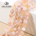 6-16mm New Natural Cherry Blossoms Agate Pink Loose Beads for Jewelry Making Diy Bracelet Necklace Women Gifts