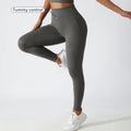 OEM Sports No Front Seam Workout Leggings Yoga Gym Wear High Waist Womens Yoga Pants With Pockets