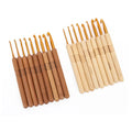 Hot Sweater Needles DIY Handmade Knitting Tools Sweater Needles Dirty Braid Round Head Bamboo Crochet Hook Set