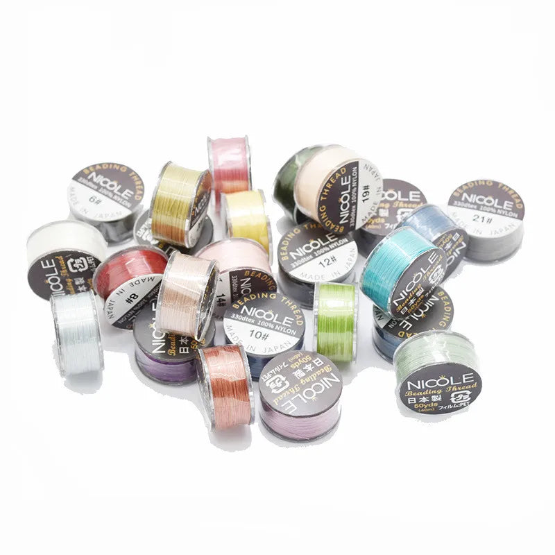 24 Colors 0.225mm Japanese Beading Nylon Thread Miyuki Bead Stringing Wire Crystal Beads Thread