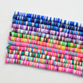 4/6mm Colors Flat Round Clay Slices Beads Loose Polymer Spacer Bead for Jewelry Making Needlework DIY Bracelets Necklace 350Pcs