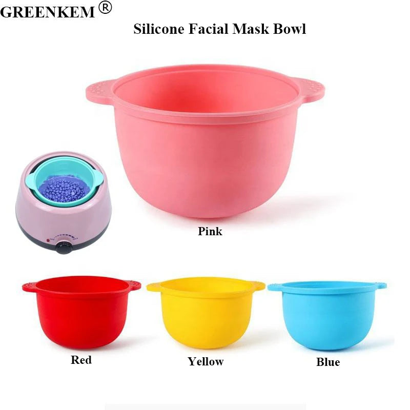 New Silicone Facial Mask Bowl Replaceable Folding Wax Bean Bowl Non Stick Inner Pot Hair Removal Inner Silicone Wax Bowl