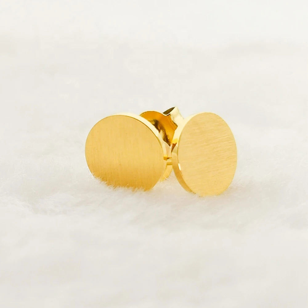 Disc Earings Blank Sublimation Earrings Aretes Acero Inoxidable Por-Mayor Blank Jewelry for Engraving Non Tarnish Jewelry