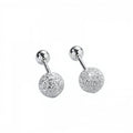 Sterling Silver Stud Earring 925 Simple Ball Earring Woman Silver Color 1725153