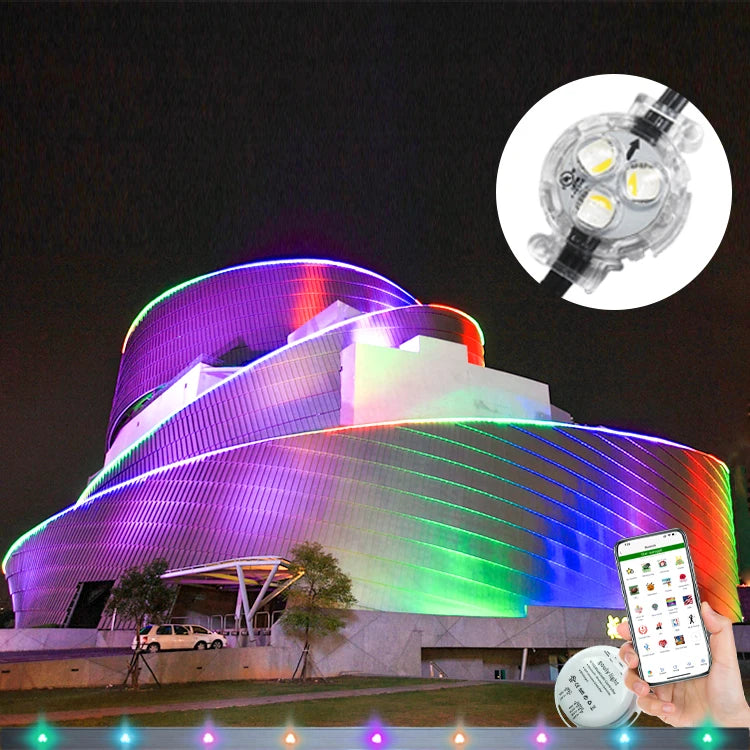 Gouly Ws2811 Led Pixel Light Ip68 Waterproof Outdoor Holiday Lighting Eava Colorful Multimode  Point Led Pixel bar Artnet