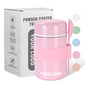 Logo Custom Mini Smoulder Stew Pot Porridge Cup Double Walled 304 Stainless Steel Vacuum Water Bottle with Spoon