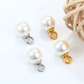 1-3 Days Ship Out/ Wholesale Genuine White Plastic Pearl Pendant with Gold Plating for Women's DIY Jewelry Making
