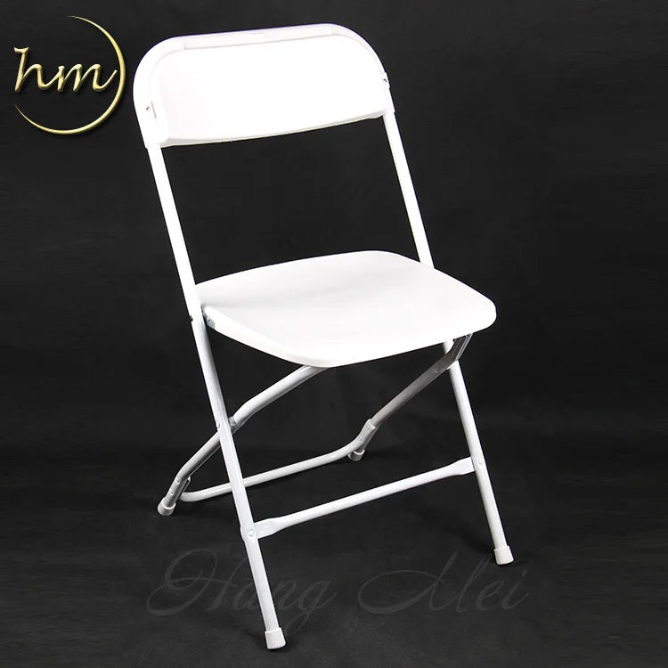 Modern White Plastic Folding Chair for Outdoor Events Parties Weddings Hotels Schools & Parks-Rental Use