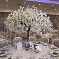 D3182 Adjustable Faux Little Plumeria Tree Indoor Wedding Decor Table Centerpiece Small Artificial Cherry Blossom Flower Tree