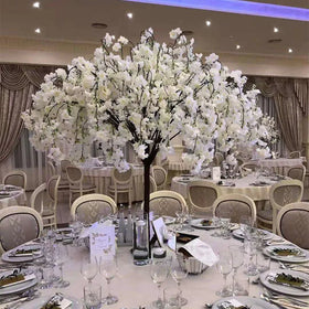 D3182 Adjustable Faux Little Plumeria Tree Indoor Wedding Decor Table Centerpiece Small Artificial Cherry Blossom Flower Tree