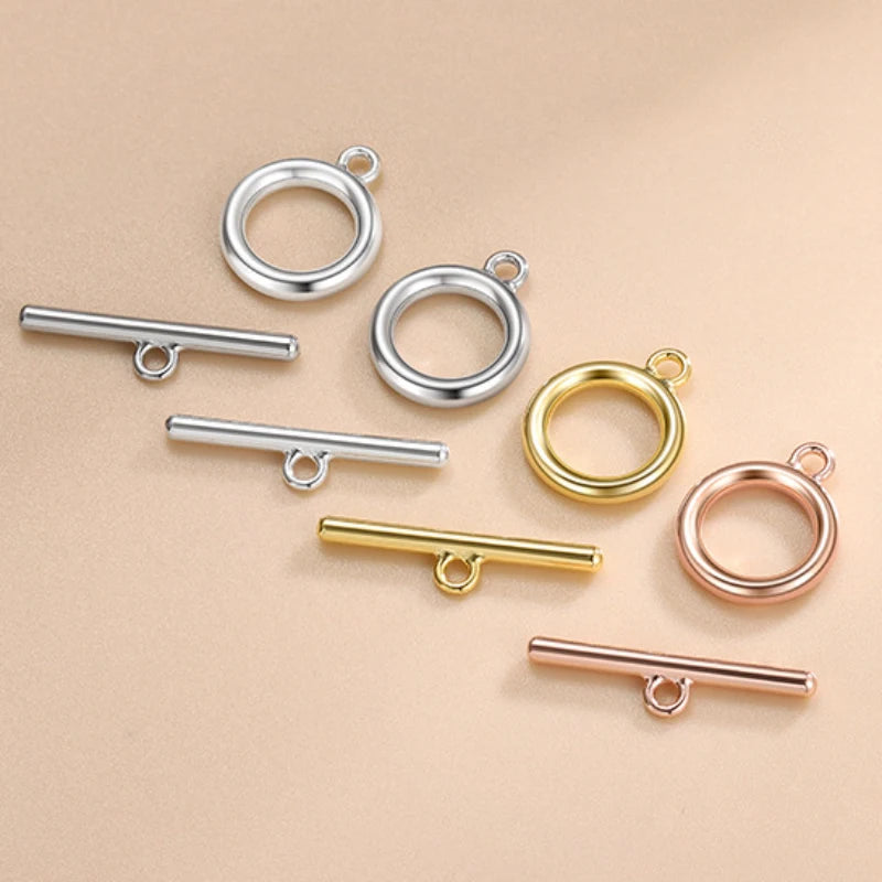 10 Sets Stainless Steel OT Clasps Bracelet Toggle Clasp Connectors for DIY Bracelet Necklace Jewelry Findings Making Supplies