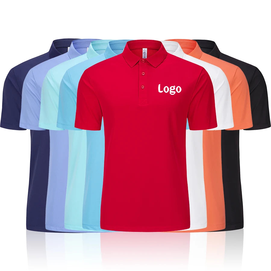 Lidong Premium Polyamide Men Golf Polo Custom T Shirts Blank Ice Silk Quick Dry Polo T-shirt