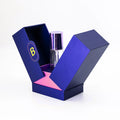 Custom Red Embossed Branded Logo Luxury Cardboard Double Open Door Rigid Packaging Perfume Box for Cosmetic Bottle