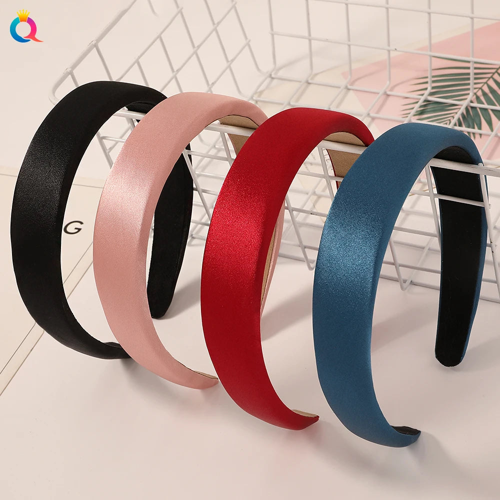 QIYUE 2021 New Fashion Hot Sale Solid Color Fabric Head Bands Work at Home Casual Popular Hairband for Women Lady Girls