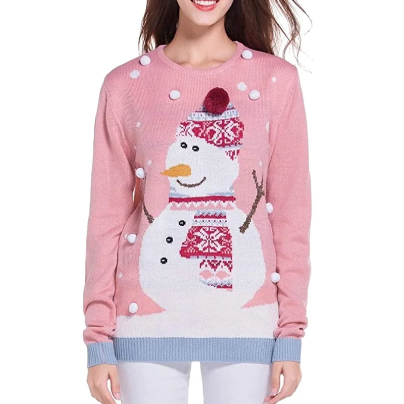 High Quality Jacquard Knit Sweater Christmas Jumper Xmas Sweaters Custom Ugly Christmas Sweater 2024