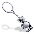 Best Selling Custom Logo 3D Cute Metal Bear Keychain Movable Teddy Bear Keychain Limbs Activity