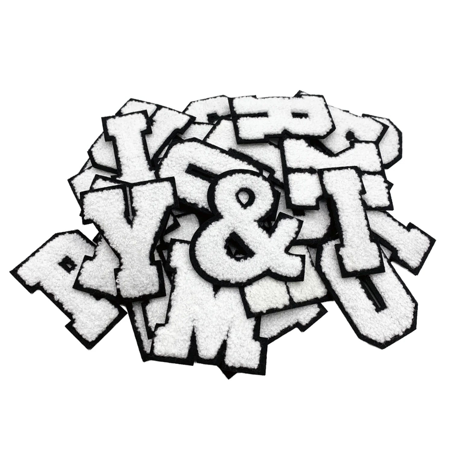 Chenille Letter Alphabet Patch Glitter 7cm Chenille Letters Iron on Custom Chenille Embroidery Patches for Clothing Hoodie