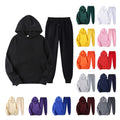 2PCS Outfits Men's Sports Tracksuits Long Sleeve Hoodies Sweatshirt and Sweatpants Fall Winter Sweatsuit 100% Polyester Adults