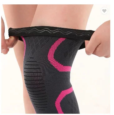 HX024 Renew Athletics Spandex & Nylon Flexible Knee Brace Olla's Knitting Sleeve Compression with Adjustable Neoprene Material