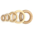 10 Pieces Natural Wooden Rings for DIY Craft 25-55mm Unfinished Handmade Wood Circles Rings Pendant Connectors Jewelry Making