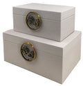Wholesale Jewellery Shagreen Leather Wood Storage Decorative Box Gift logo Custom Boxes