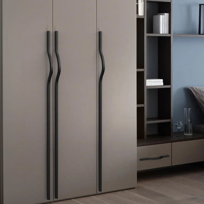 Factory Custom Modern Simple Door Handle Furniture Cabinet Drawer Curved  Handle