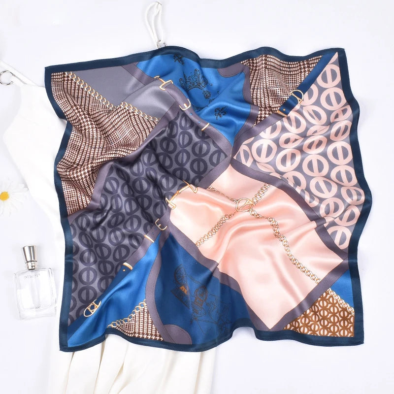 2024 Wholesale 100% Silk Scarves New Silk 53 Small Square Scarves Fashion Elegant Ladies Scarves