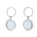 Cross-Border DIY Digital Photo Keychain Metal Blank Thermal Transfer Pendant Sublimation Laser Promotional Carabiners Keychains